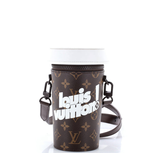 Coffee Cup Convertible Pouch Everyday Signature Vintage Monogram Canvas
