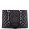 Grand Shopping Tote Quilted Caviar