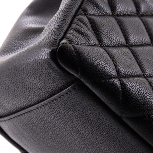 Grand Shopping Tote Quilted Caviar