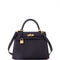 Kelly Handbag Noir Epsom with Gold Hardware 25