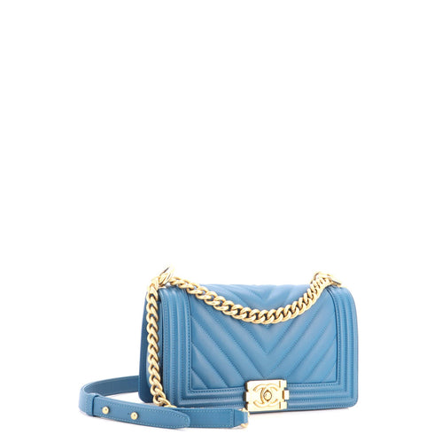 Boy Flap Bag Chevron Calfskin Old Medium