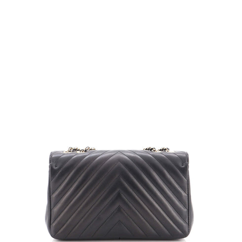 Statement Flap Bag Chevron Calfskin Small