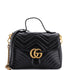 GG Marmont Top Handle Flap Bag Matelasse Leather Small