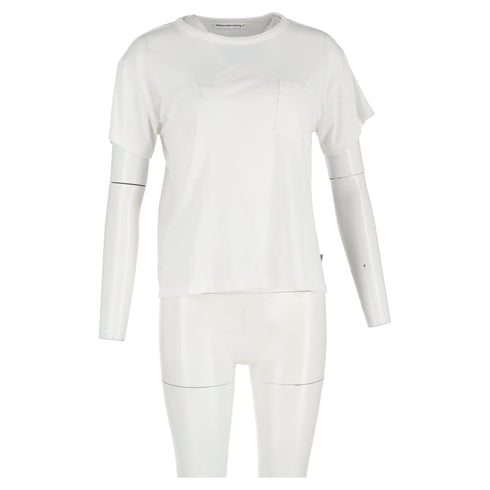 Women's Alexander Wang Crewneck T-Shirt in White Cotton