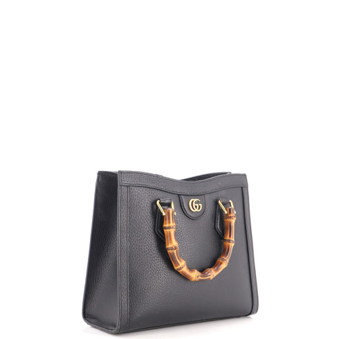 Diana NM Bamboo Handle Tote Leather Small