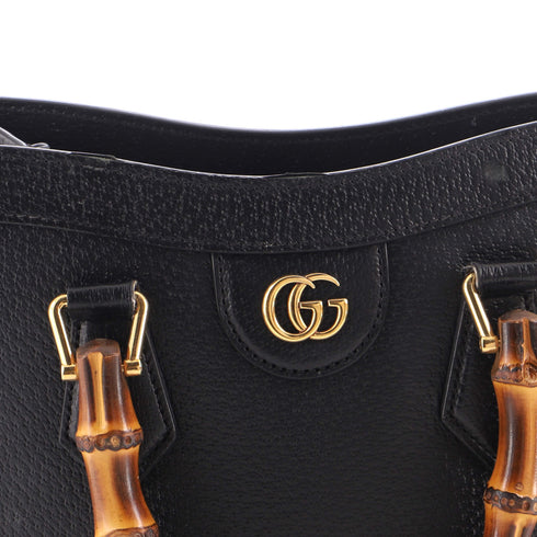 Diana NM Bamboo Handle Tote Leather Small