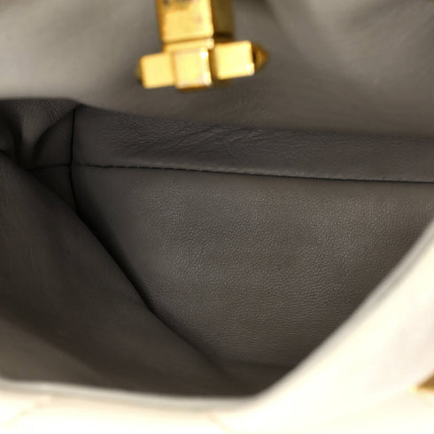 Roman Stud Top Handle Bag Quilted Leather Small