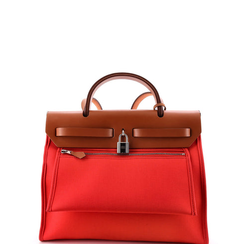 Herbag Zip Leather and Toile 31