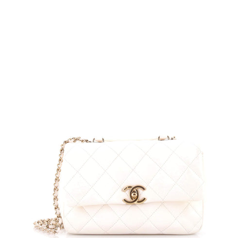 Coco Trip Flap Bag Quilted Shiny Lambskin Medium