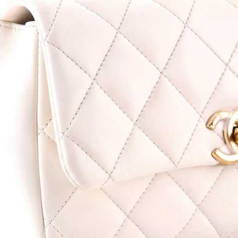 Coco Trip Flap Bag Quilted Shiny Lambskin Medium