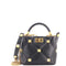 Roman Stud Top Handle Bag Quilted Leather Small