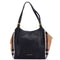 Canterbury Tote Leather and House Check Canvas Small