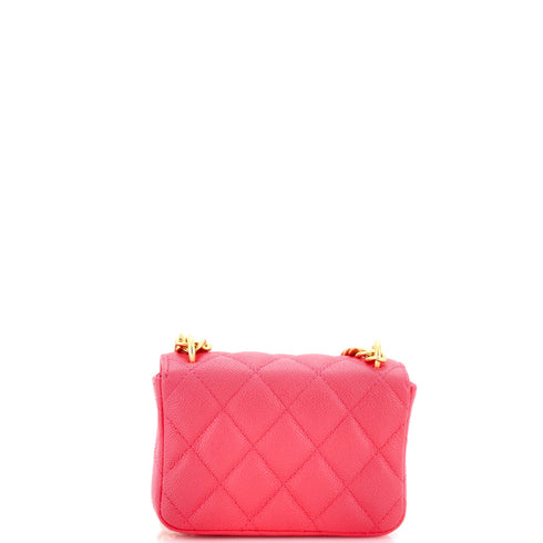 Sweetheart Clutch with Chain Quilted Caviar
