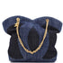 CC Bicolor Chain Shopping Tote Denim Large