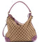 Miss GG Hobo GG Canvas with Leather Small