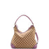 Miss GG Hobo GG Canvas with Leather Small