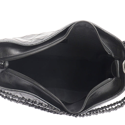So Black Gabrielle Hobo Quilted Aged Calfskin Medium