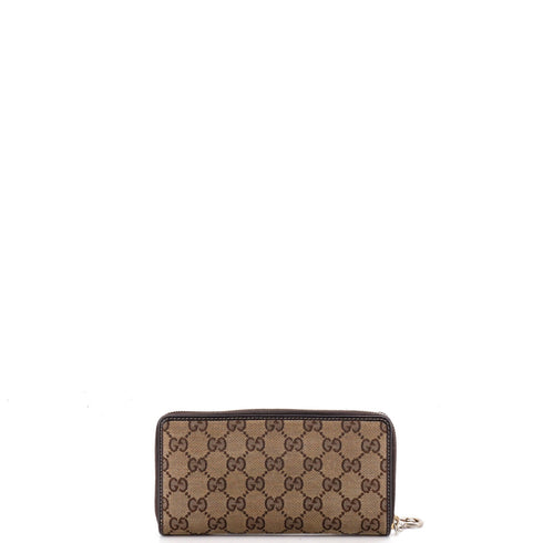 Zip Around Wallet GG Canvas Long