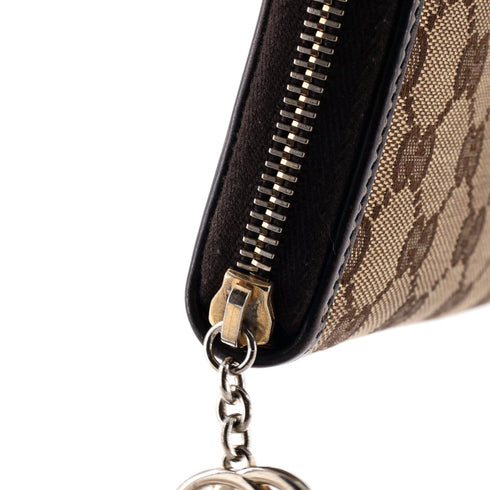 Zip Around Wallet GG Canvas Long