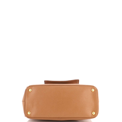 Front Pocket Double Zip Lux Tote Saffiano Leather Medium