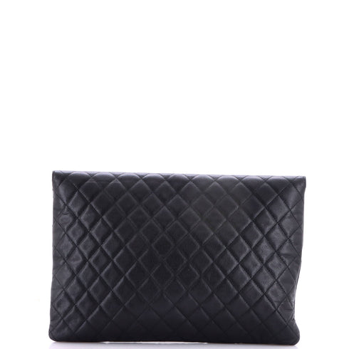Golden Class O Case Clutch Quilted Caviar Large