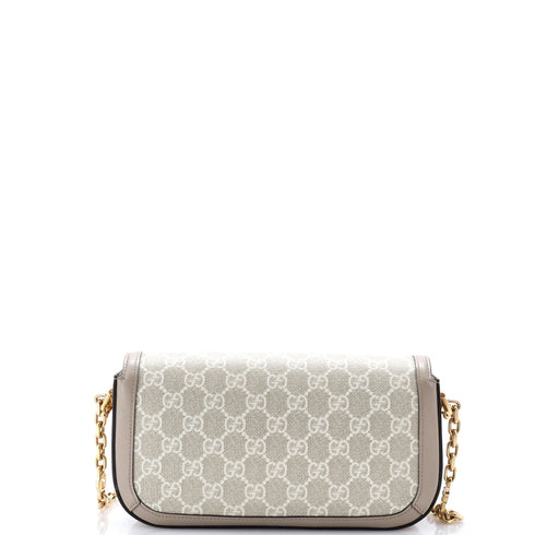Horsebit 1955 Shoulder Bag GG Coated Canvas with Leather East West