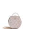 Handle with Care Round Vanity Case with Chain Quilted Lambskin Small