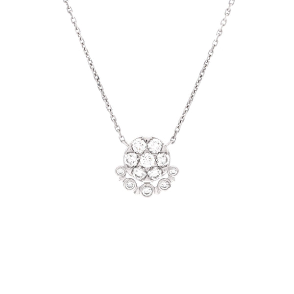 Etincelle de Cartier Cluster Pendant Necklace 18K White Gold with Diamonds 0.45CT