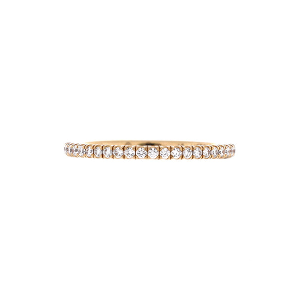Etincelle de Cartier Eternity Wedding Band Ring 18K Yellow Gold and Diamonds 1.5mm