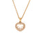 Happy Diamonds Heart Pendant Necklace 18K Yellow Gold with Diamonds and 3 Floating Diamonds