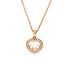 Happy Diamonds Heart Pendant Necklace 18K Yellow Gold with Diamonds and 3 Floating Diamonds