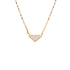 Eternal Gold Triangle Pendant Necklace 18K Yellow Gold with Pave Diamonds Micro