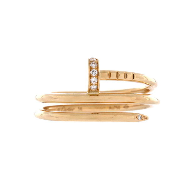 Juste un Clou Double Ring 18K Yellow Gold and Diamonds Small