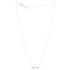 T Smile Pendant Necklace 18K White Gold with Pink Sapphires Mini