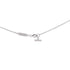 T Smile Pendant Necklace 18K White Gold with Pink Sapphires Mini