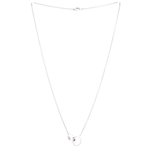 Love Interlocking Necklace 18K White Gold