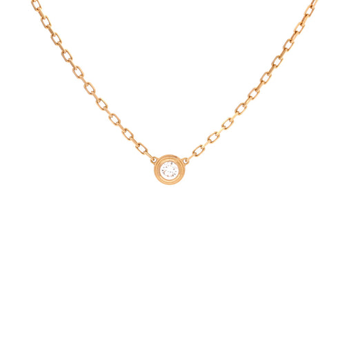 Cartier D'Amour Pendant Necklace 18K Rose Gold with Diamond Small