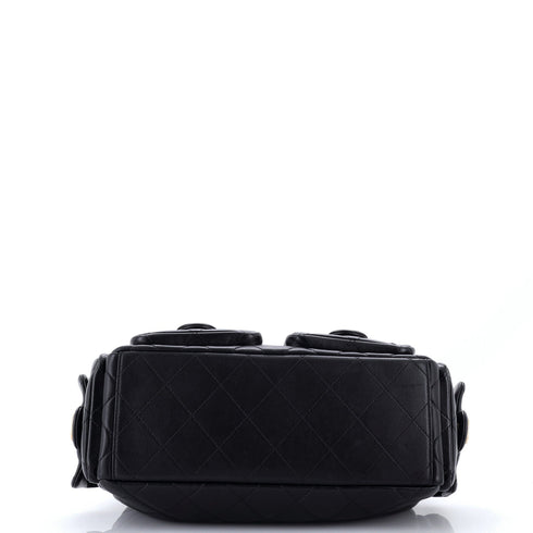 Trendy Pockets Hobo Quilted Lambskin Large
