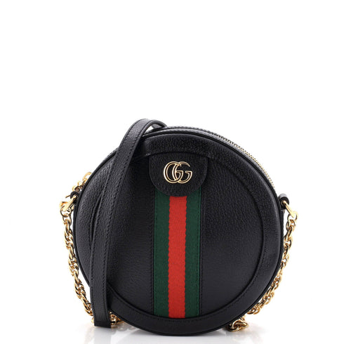 Ophidia Round Shoulder Bag Leather Mini