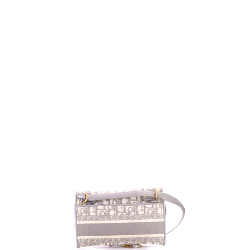 Saddle Slim Belt Pouch Logo Embroidered Oblique Canvas