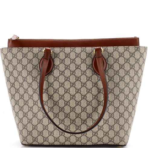 Linea A Zip Tote GG Coated Canvas and Leather Medium