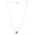 Rose Celeste Pendant Necklace 18K Yellow Gold and 18K White Gold with Diamond, Onyx, and Mother of Pearl