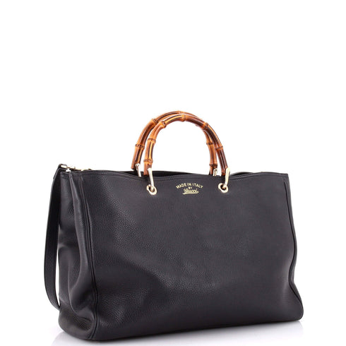 Bamboo Shopper Tote Leather Large