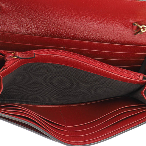 Padlock Continental Chain Wallet Tian Print GG Coated Canvas Long