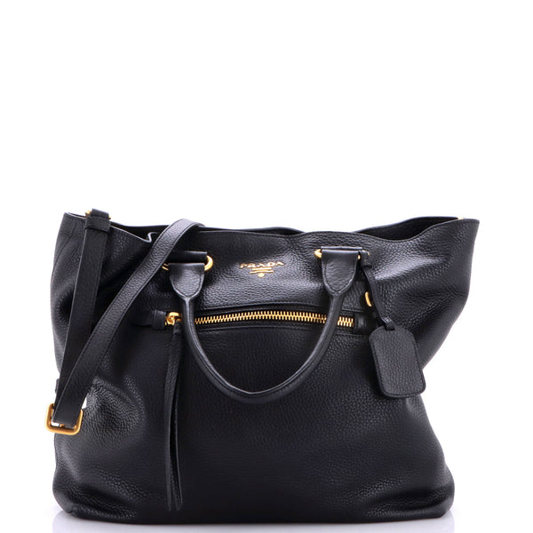 Front Pocket Convertible Tote Vitello Phenix Medium