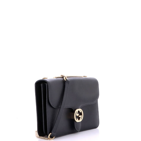 Interlocking Shoulder Bag Leather Medium