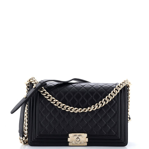 Boy Flap Bag Quilted Lambskin New Medium