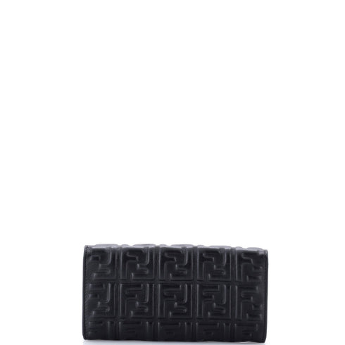 Baguette Continental Wallet Zucca Embossed Leather