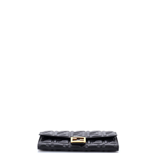 Baguette Continental Wallet Zucca Embossed Leather