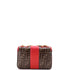 FF Logo Stamp Flap Bag Zucca Coated Canvas with Leather Mini